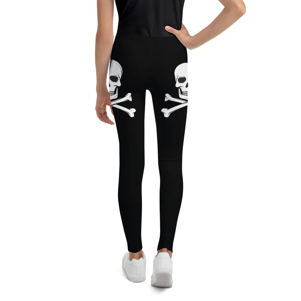 Jolly Roger Pirate Flag Youth Leggings