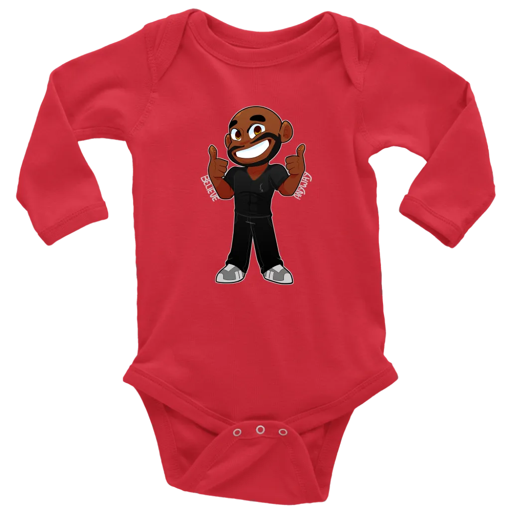 KA Believe Anyway Long Sleeve Baby Bodysuit
