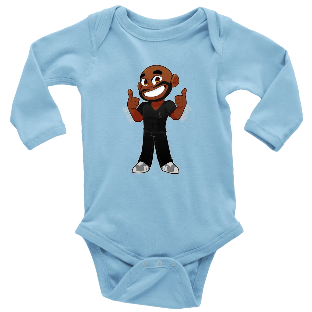 KA Believe Anyway Long Sleeve Baby Bodysuit