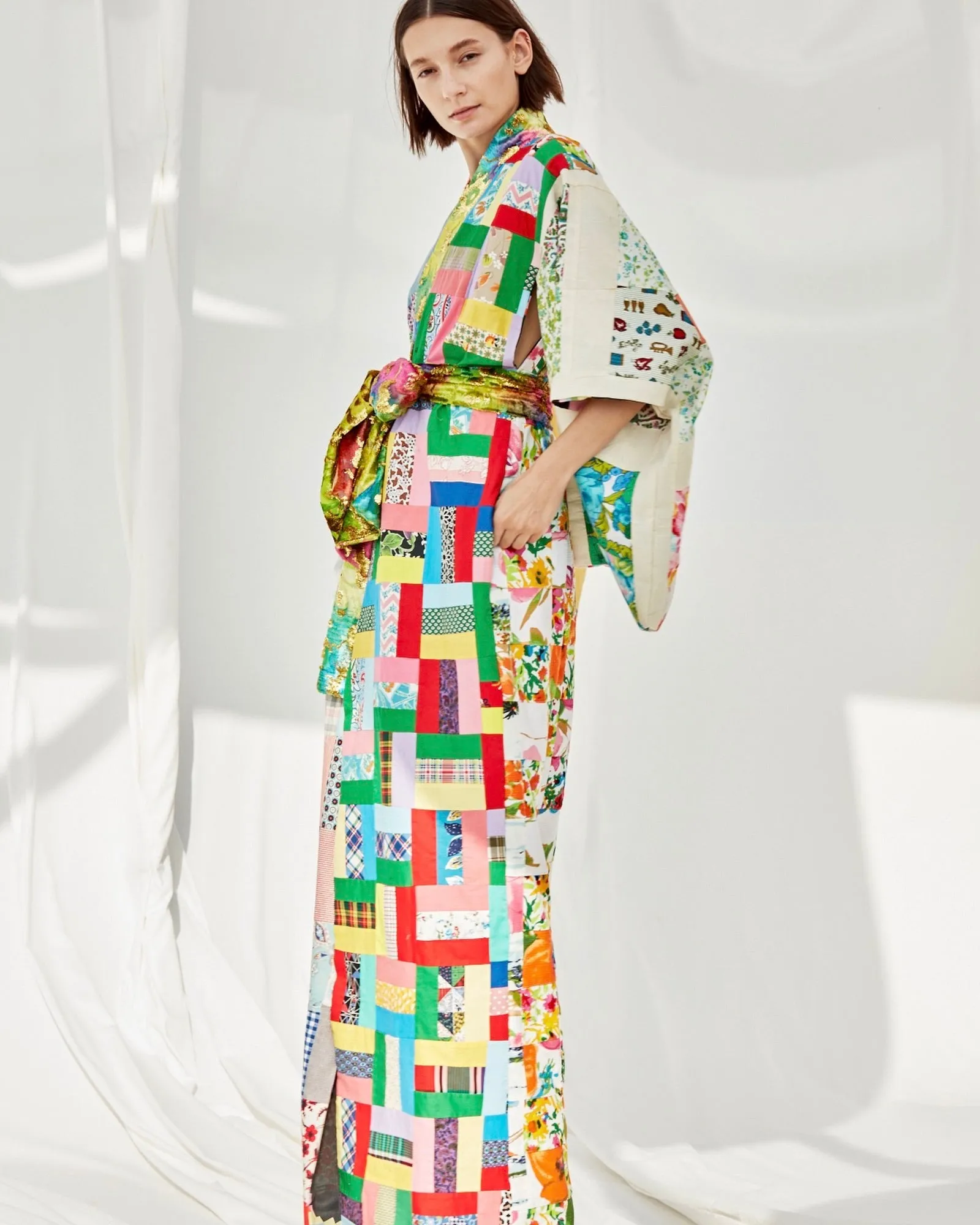 Kaleidoscope Quilt Maxi Kimono