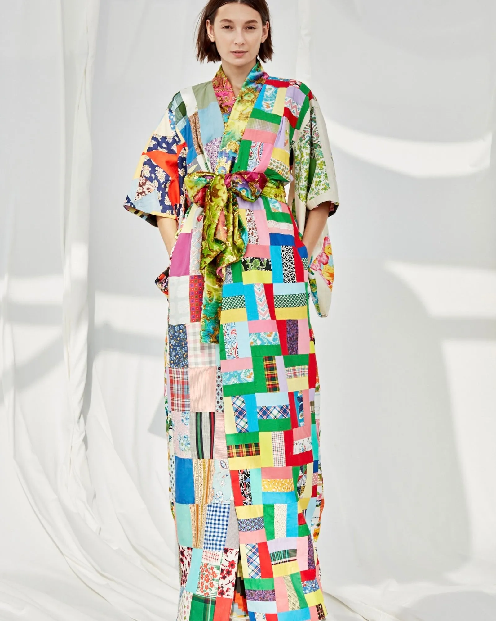 Kaleidoscope Quilt Maxi Kimono