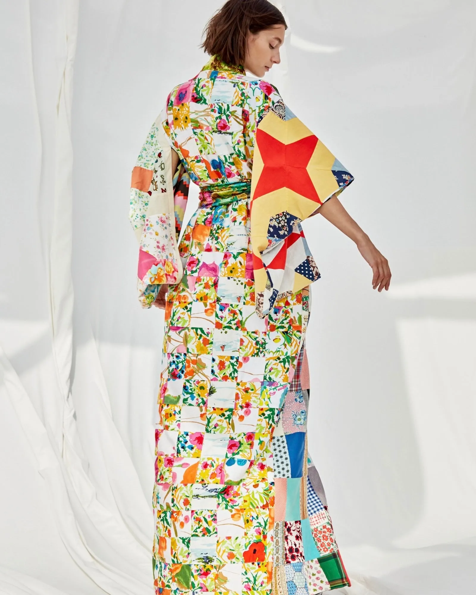 Kaleidoscope Quilt Maxi Kimono