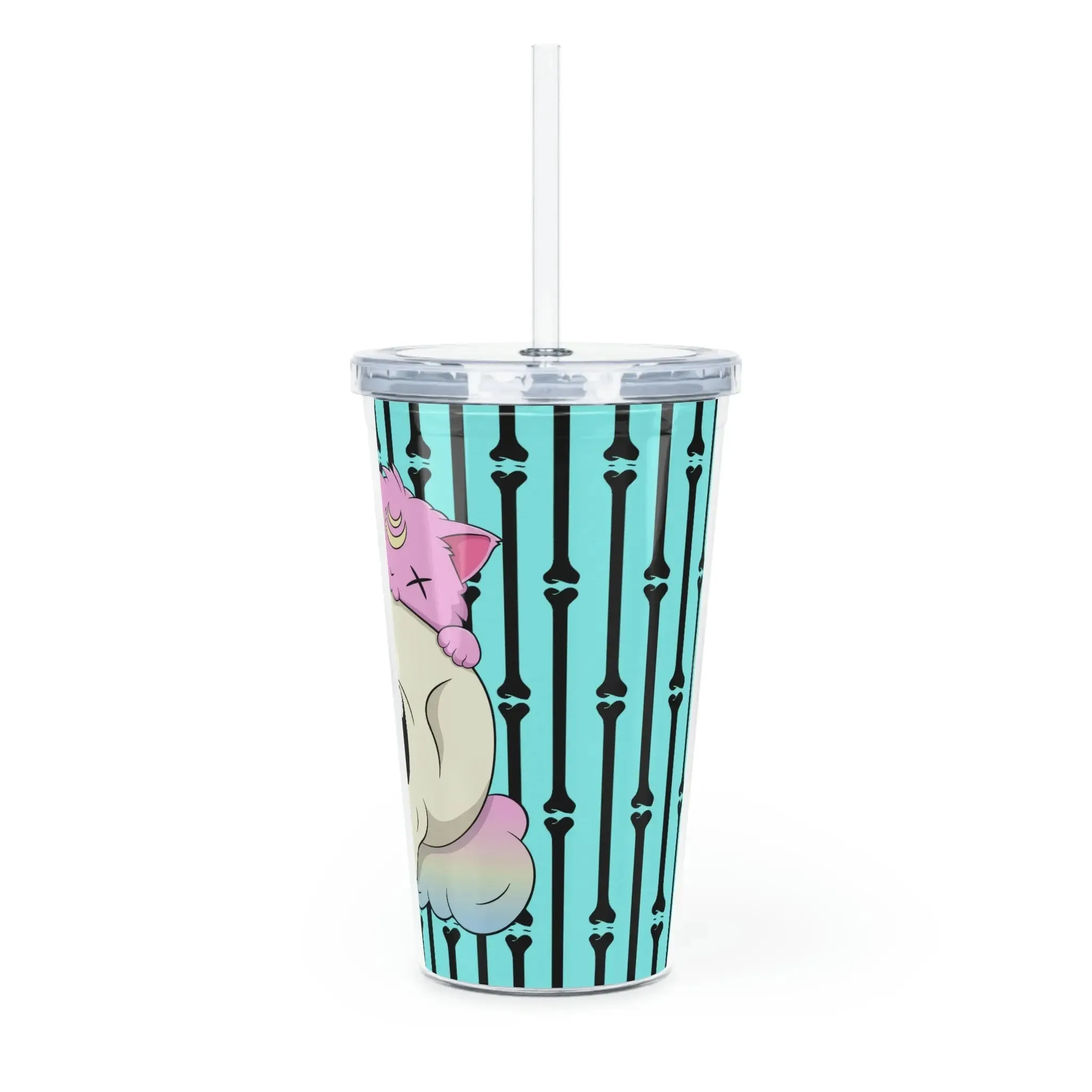 Kawaii Pastel Goth Kitty Skull Tumbler