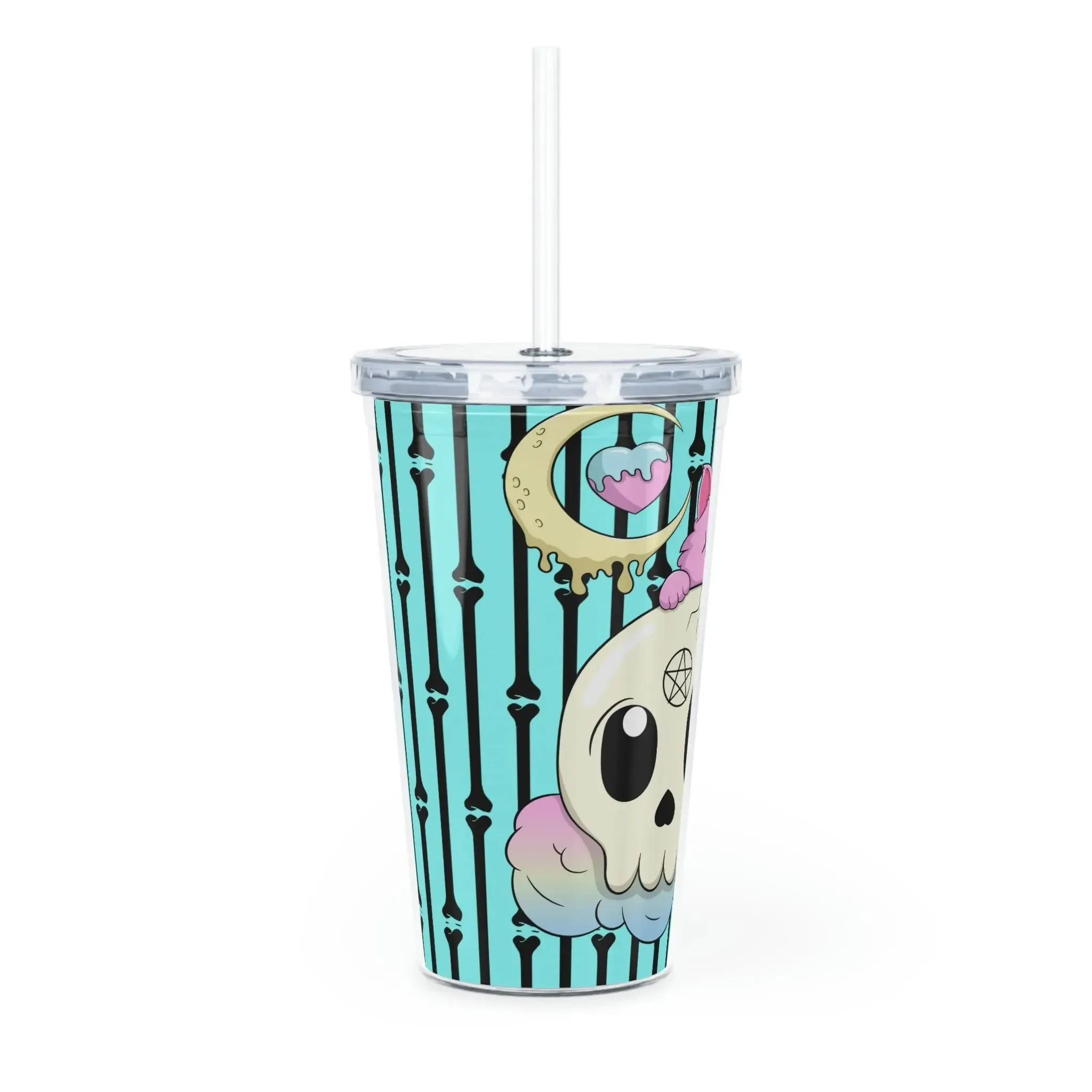 Kawaii Pastel Goth Kitty Skull Tumbler