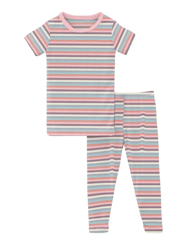 Kickee Pants Striped Footie with Zipper