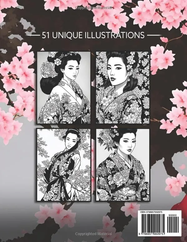 Kimono Adult Coloring Book