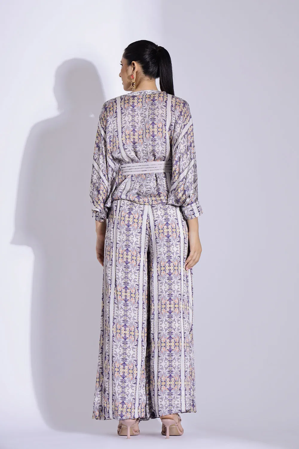 Kimono Shirt And Pleated Pants