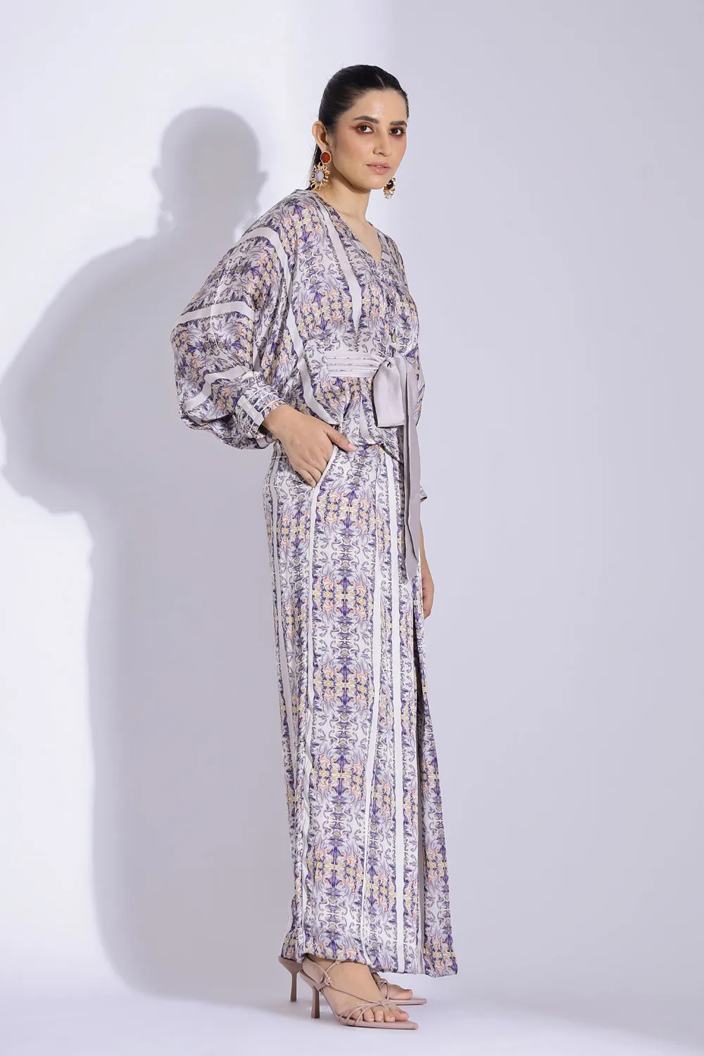 Kimono Shirt And Pleated Pants
