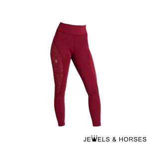 Kingsland Equestrian Full-Grip Tights - Oliane Earth Recycled - Rhododendron Red