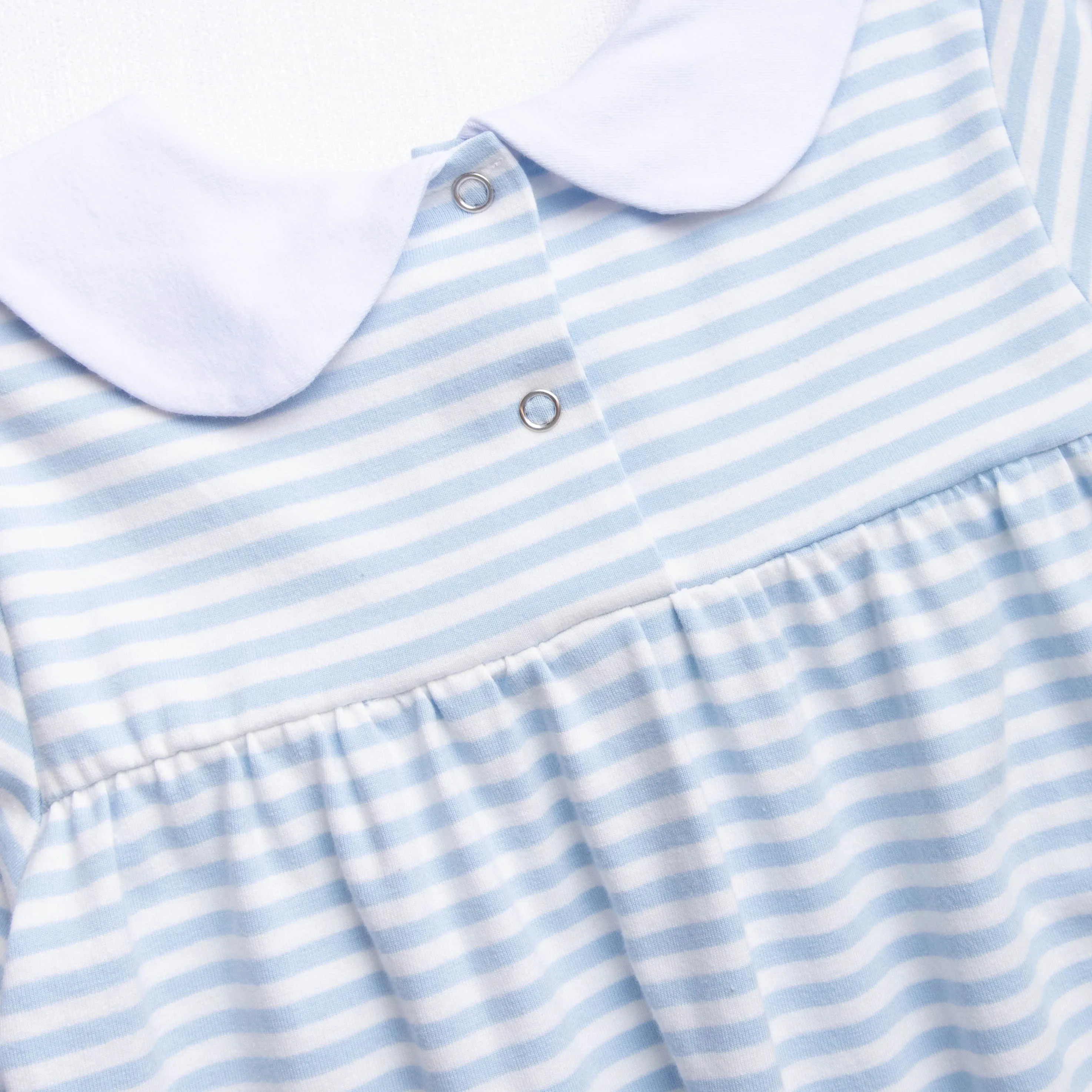 Kingston Romper, Light Blue Stripe