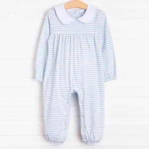 Kingston Romper, Light Blue Stripe