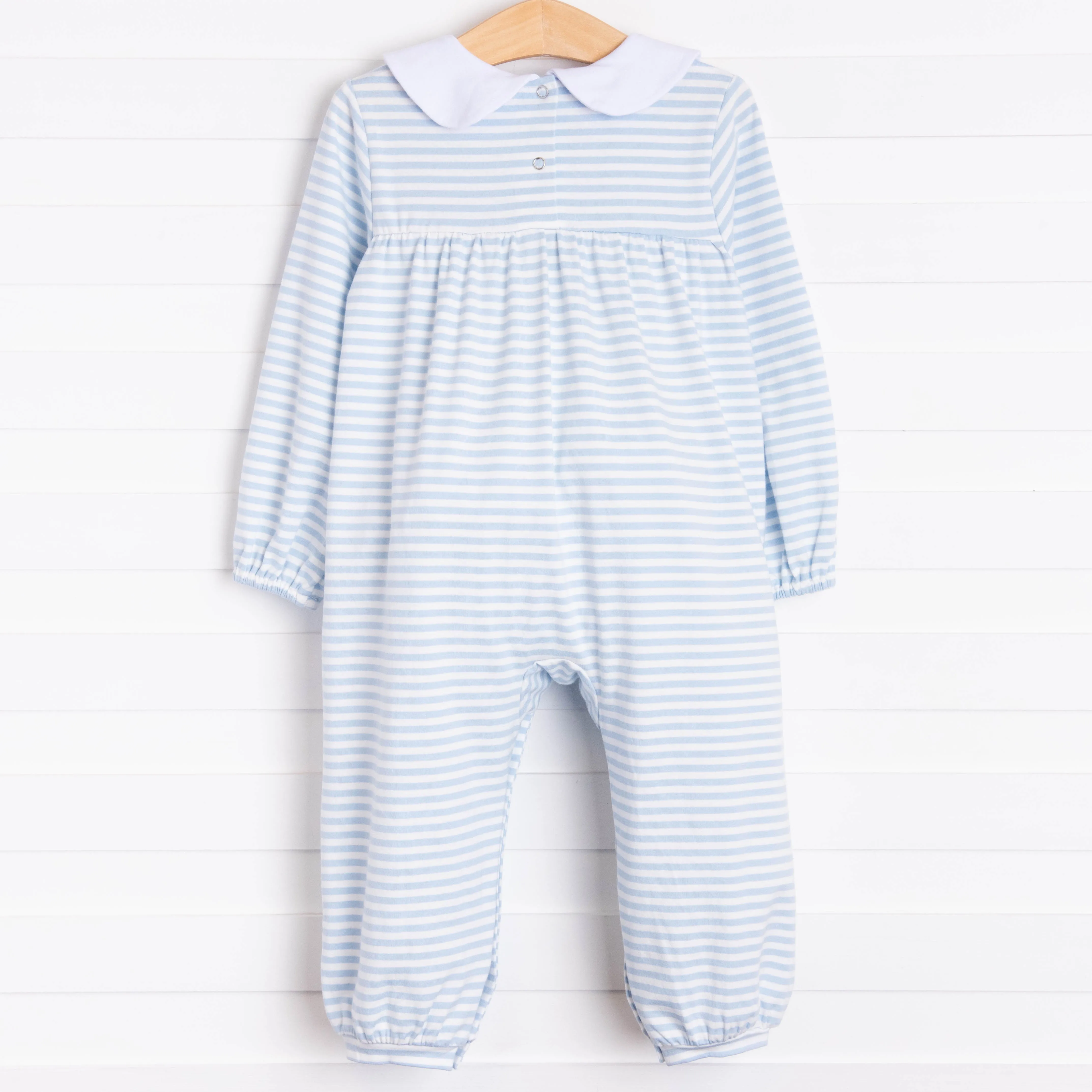 Kingston Romper, Light Blue Stripe