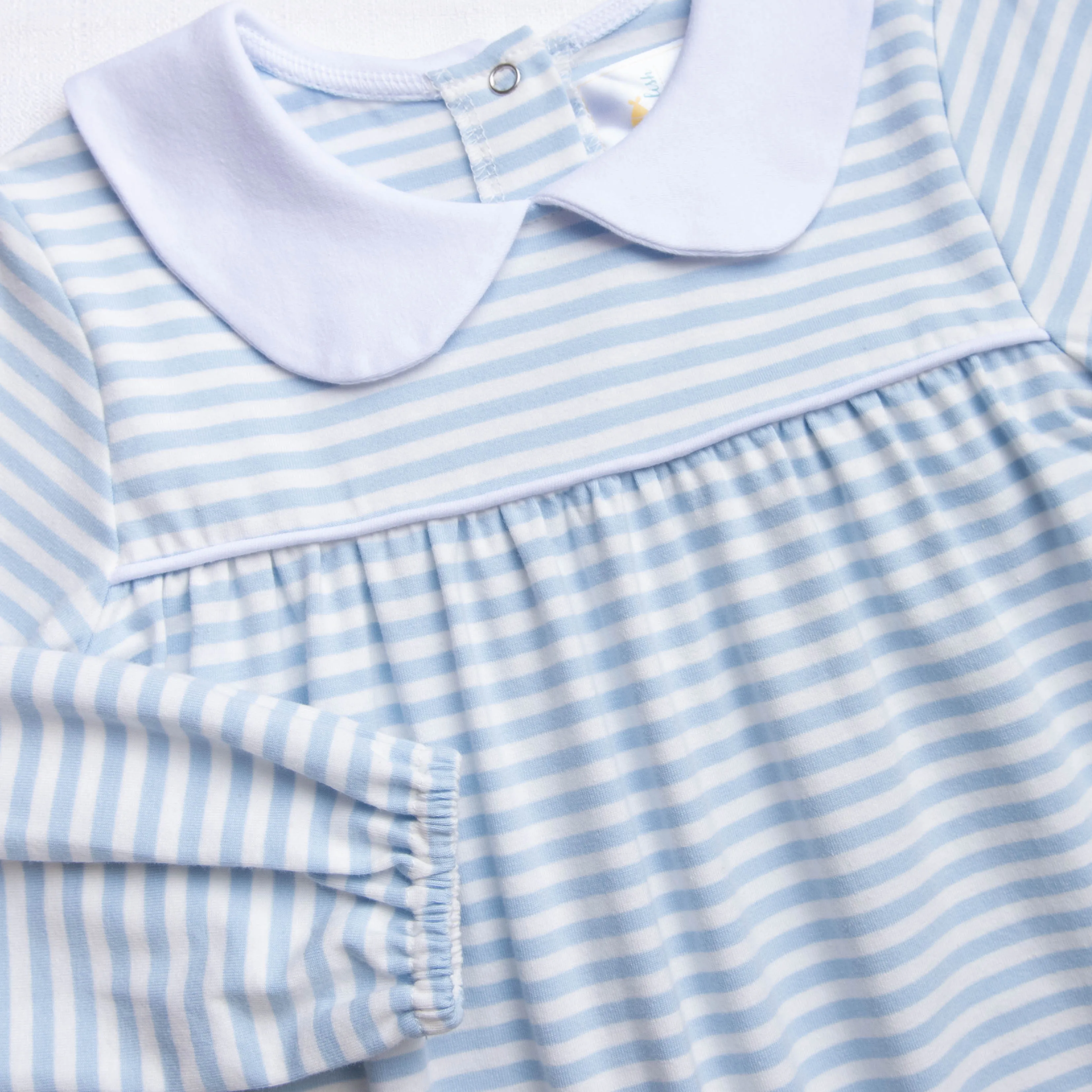Kingston Romper, Light Blue Stripe
