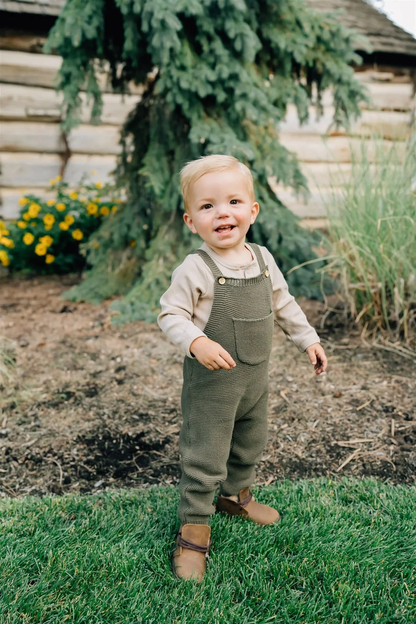 Knit Pocket Overalls