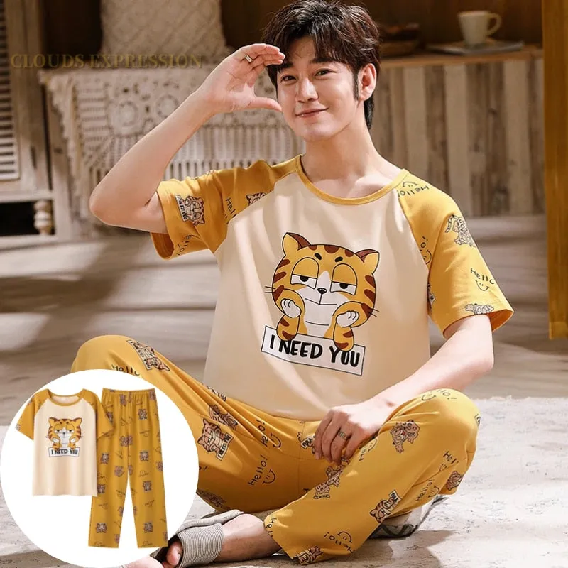 Knitted Pajama Short Sleeved Set