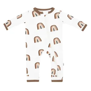 Kyte Baby Zippered Romper - Coffee Rainbow