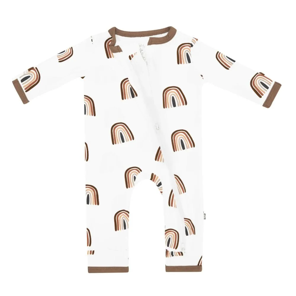 Kyte Baby Zippered Romper - Coffee Rainbow