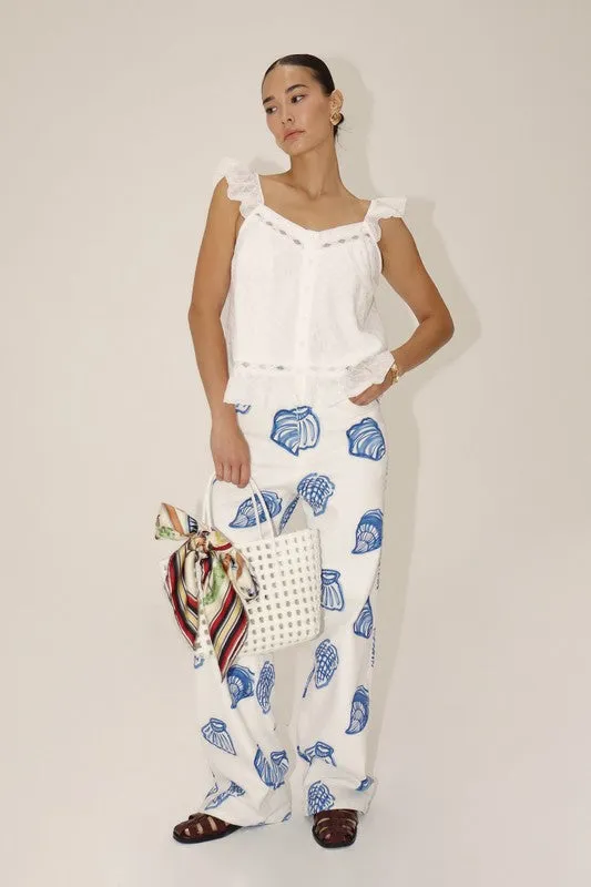 Lace Peplum Top