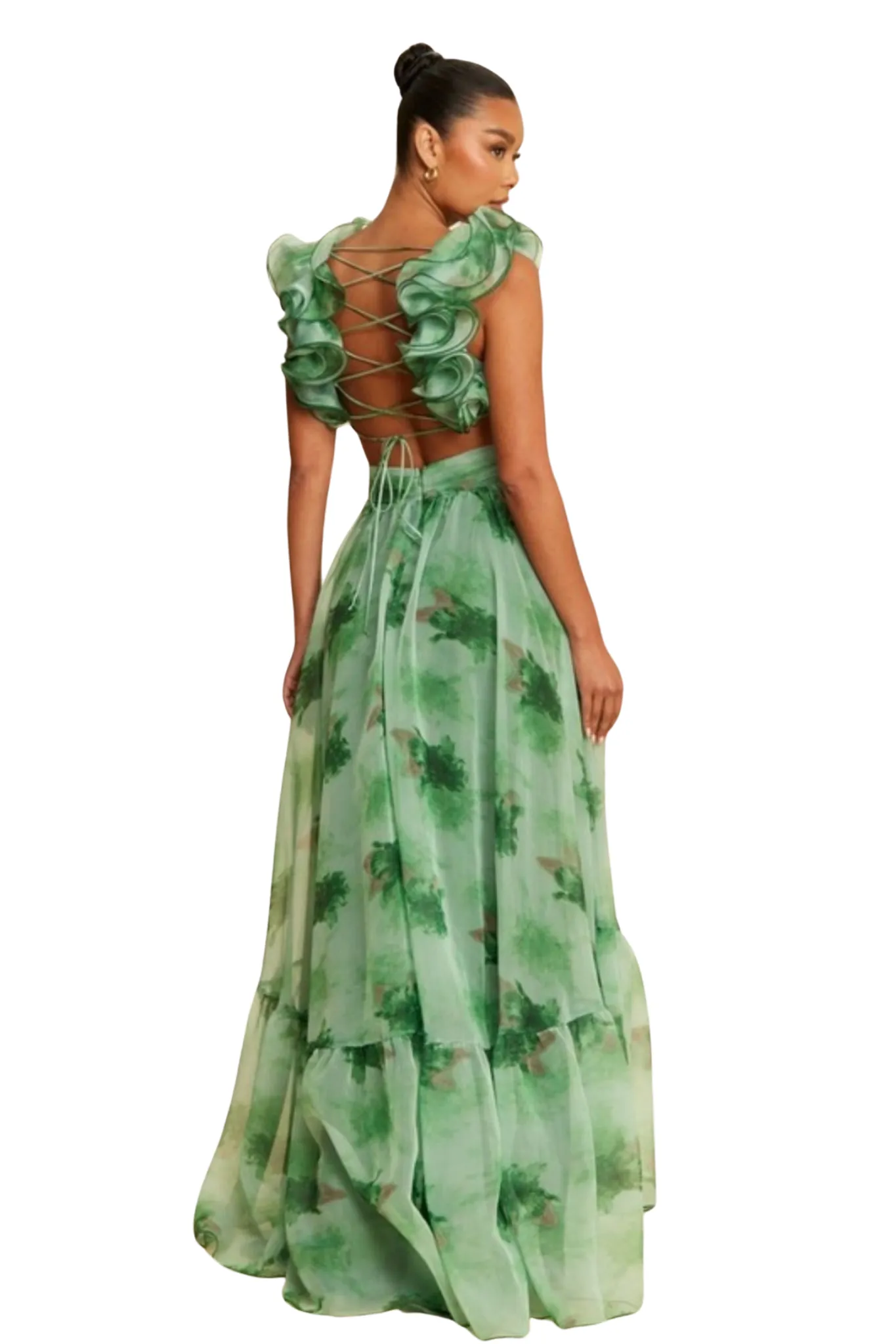 Lacie Floral Chiffon Gown
