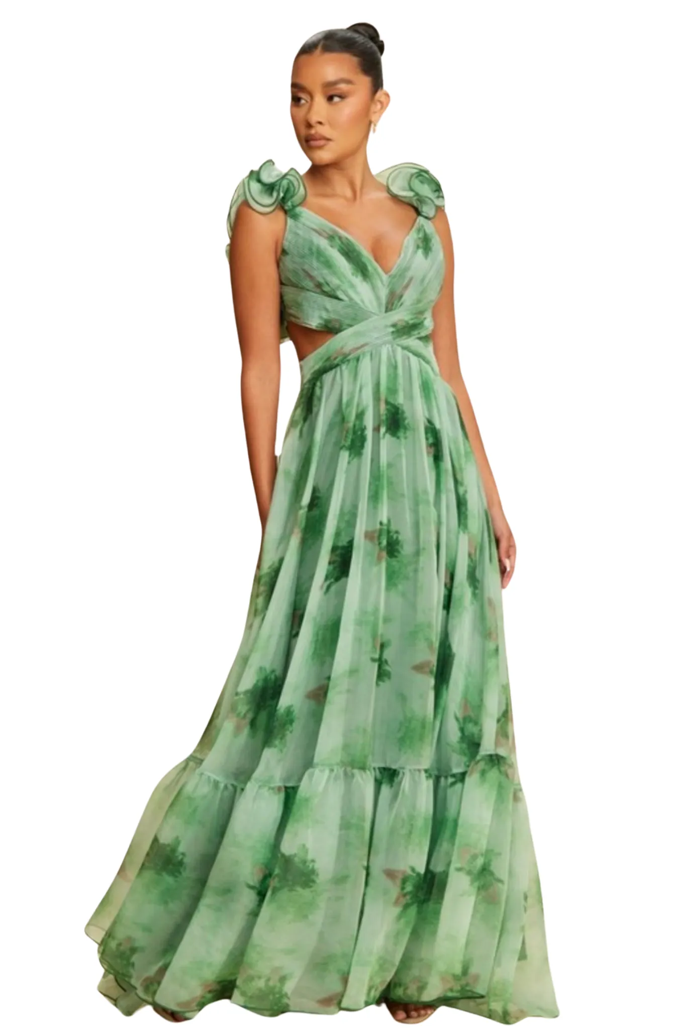 Lacie Floral Chiffon Gown
