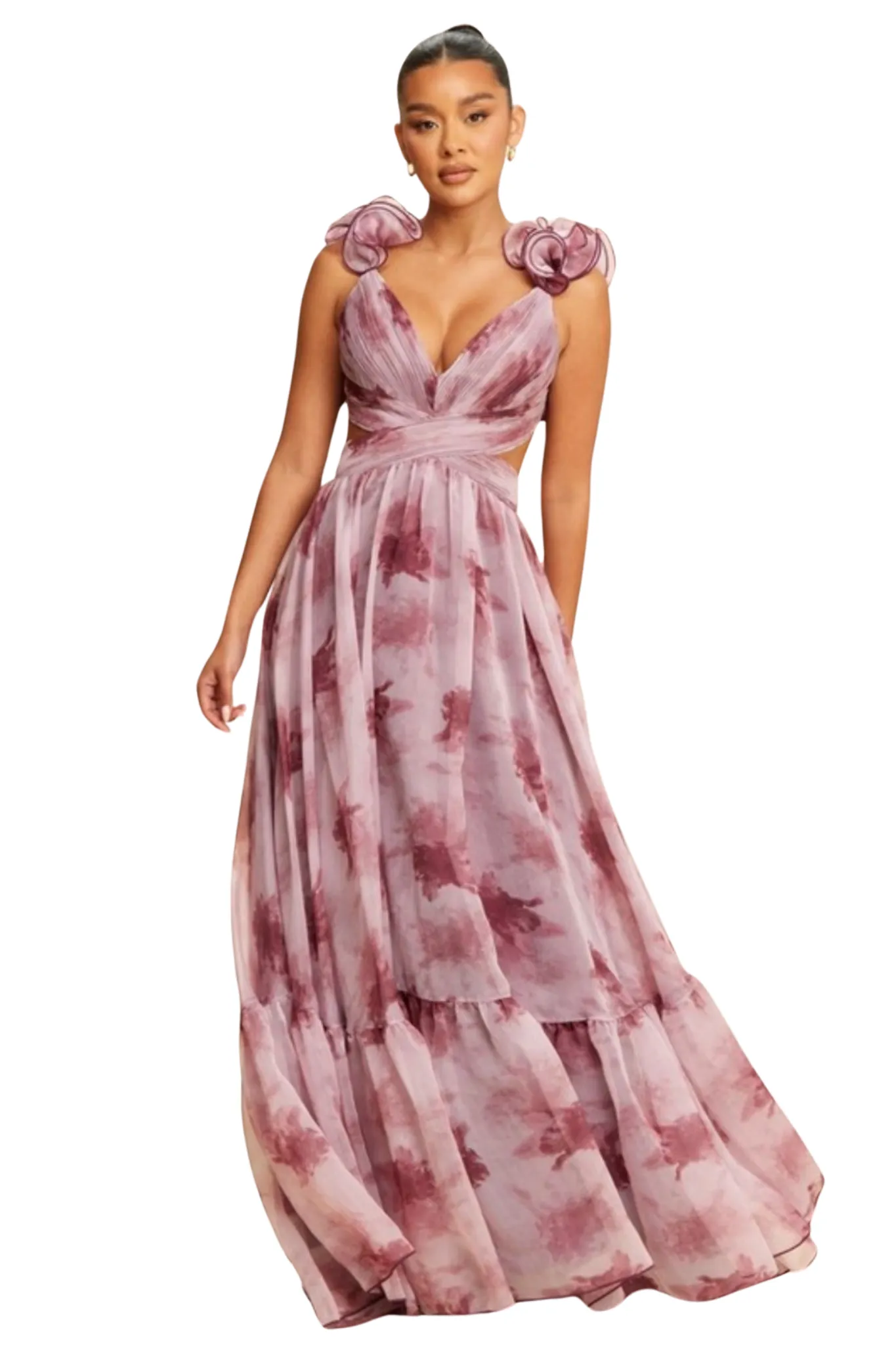 Lacie Floral Chiffon Gown