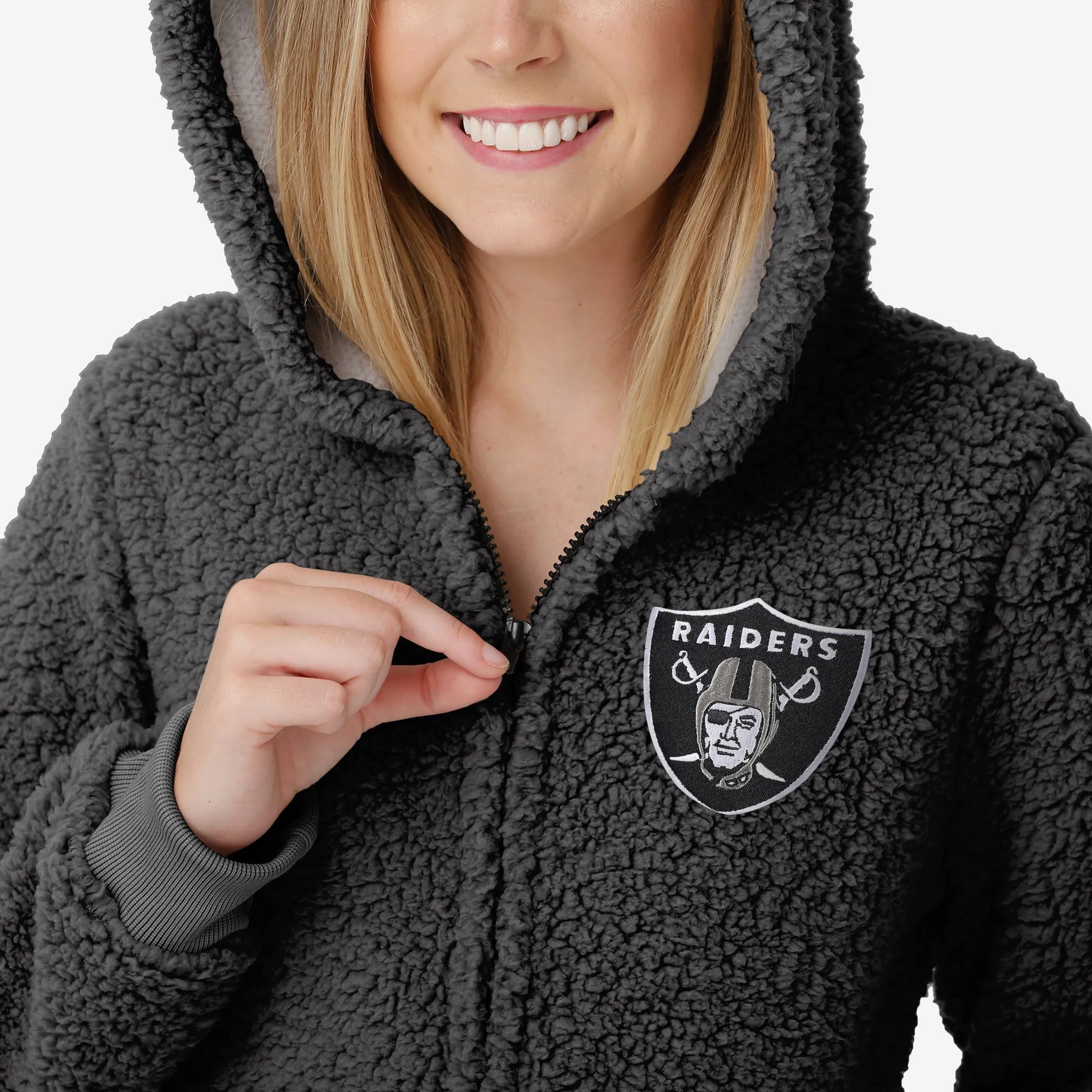 Las Vegas Raiders Womens Sherpa One Piece Pajamas