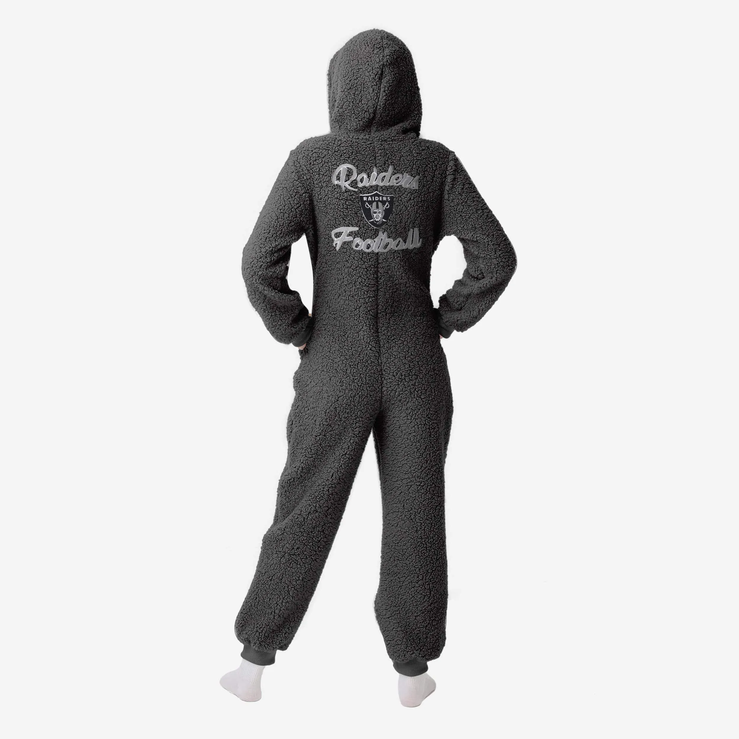 Las Vegas Raiders Womens Sherpa One Piece Pajamas
