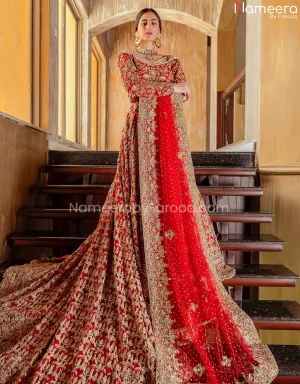 Latest Pakistani Bridal Long Tail Maxi Online #BB261
