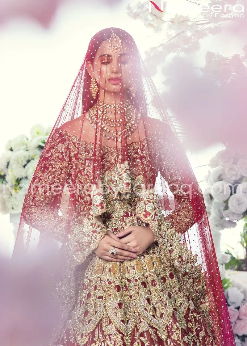 Latest Pakistani Bridal Red Maxi for Wedding 2021 #BB107