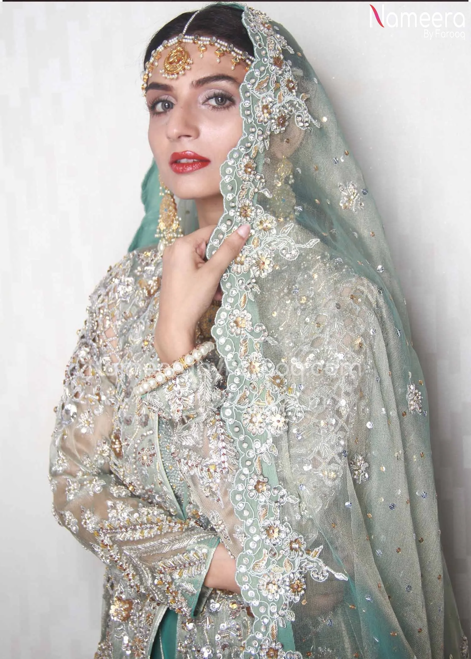 Latest Pakistani Walima Lehenga for Girls 2021 #BR190