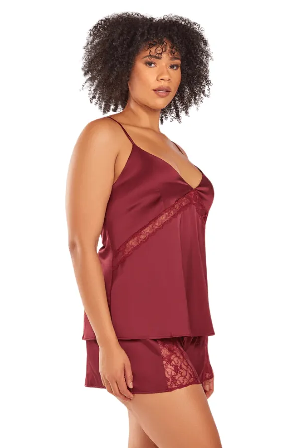 Layla Cami Set - Burgundy