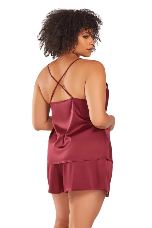 Layla Cami Set - Burgundy