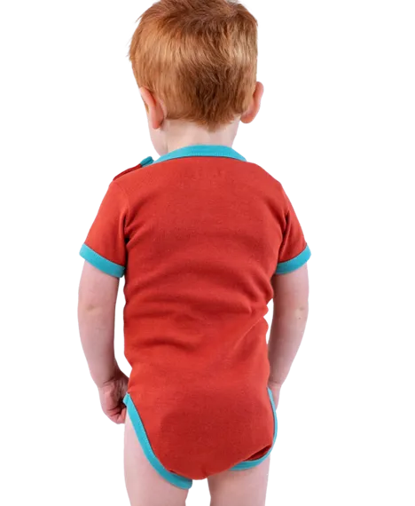 Lazy One Infant's Orange Don't Moose With Me Creeper Onesie