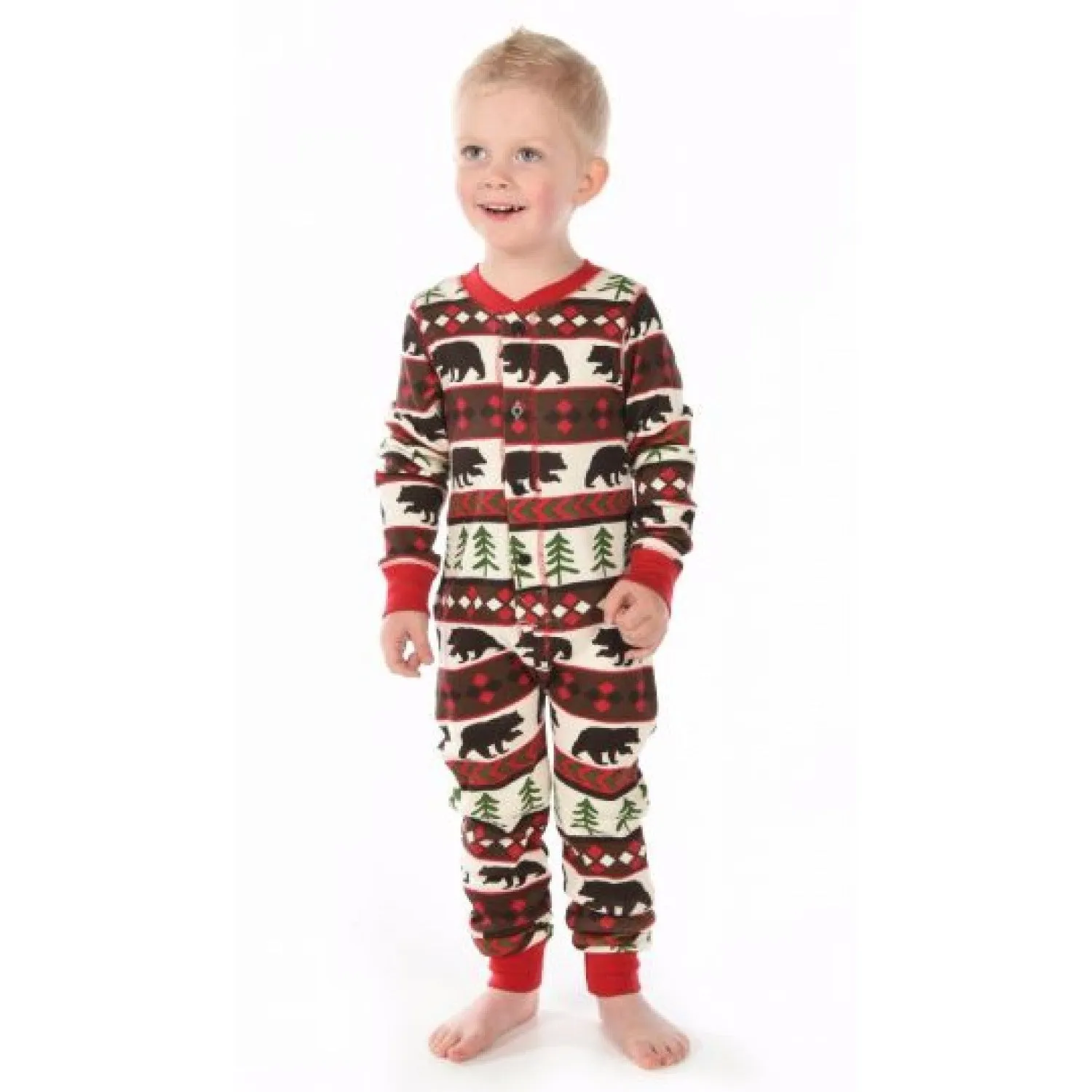 Lazy Ones Bear Essentials Kids Christmas Pajamas : Size 2T to 14