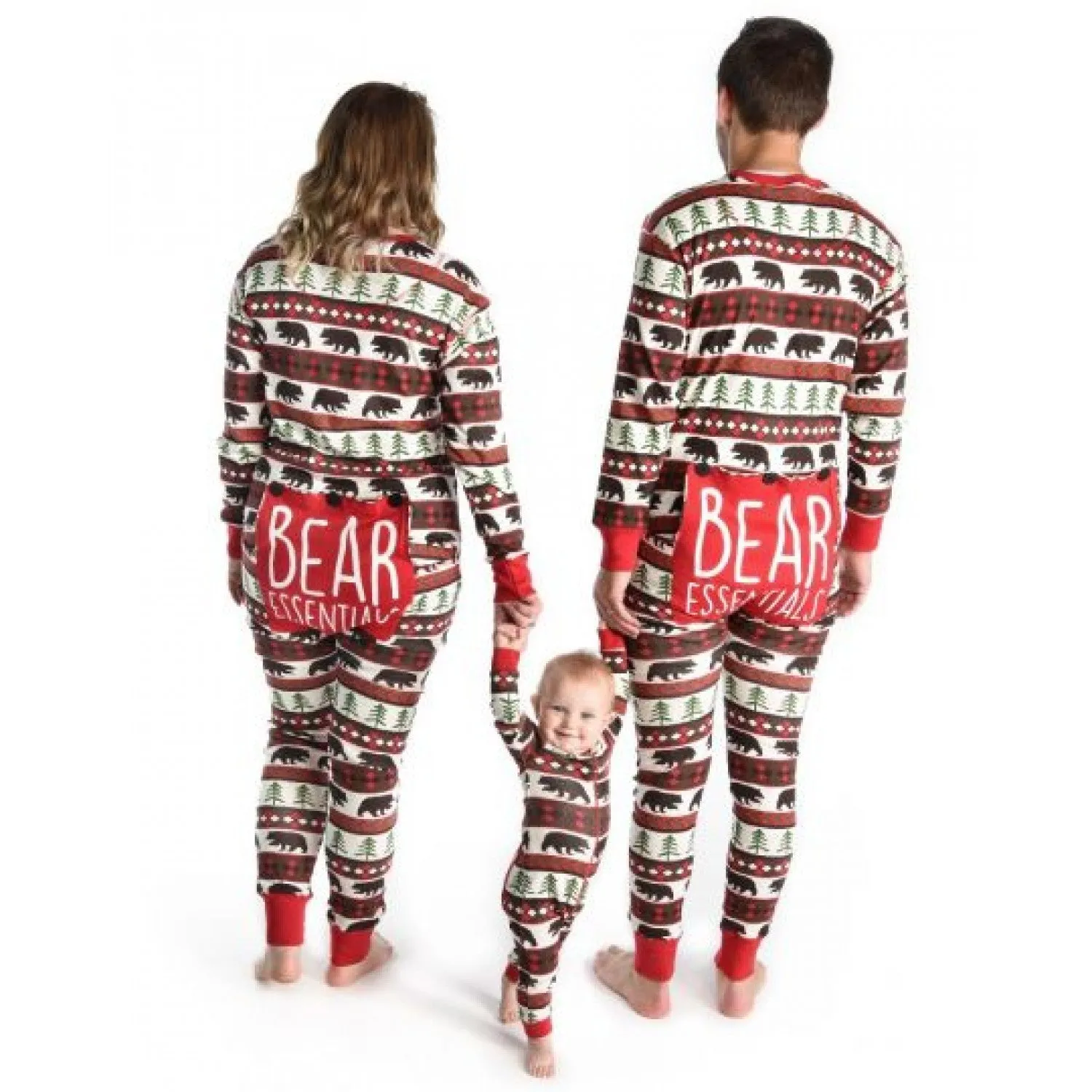 Lazy Ones Bear Essentials Kids Christmas Pajamas : Size 2T to 14