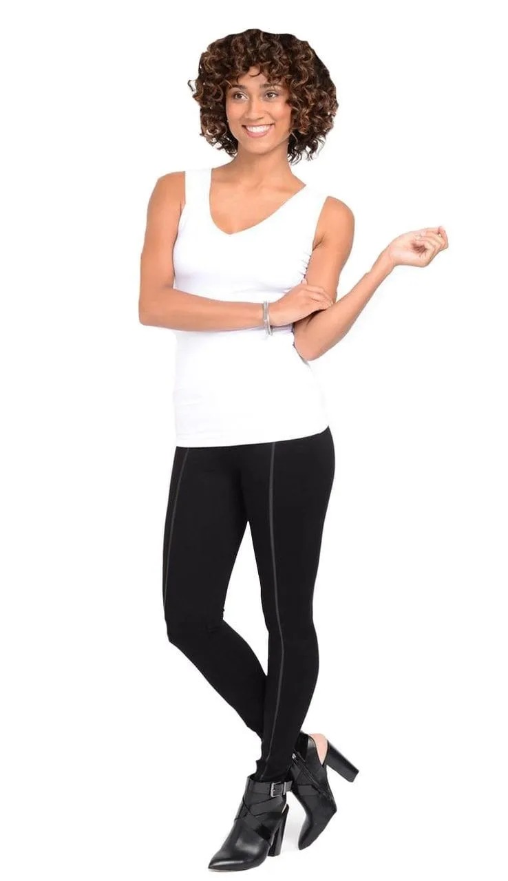 Leather Insert Legging