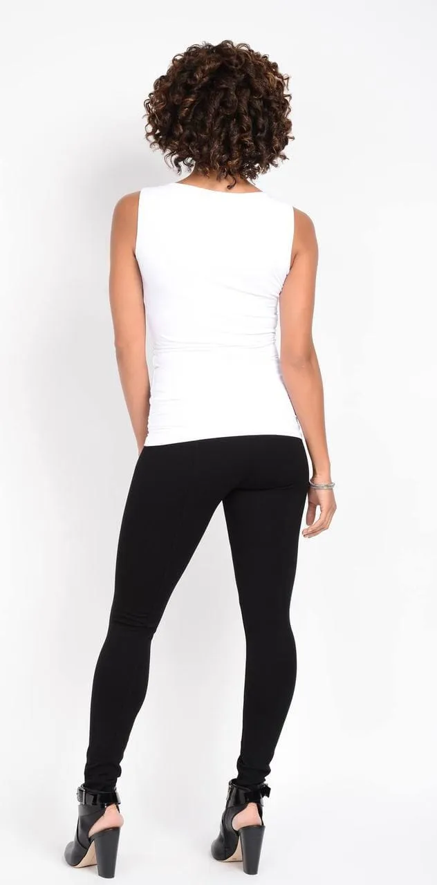Leather Insert Legging
