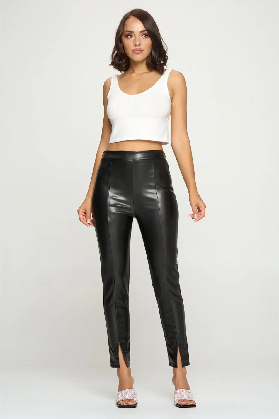 Leather legging BLACK