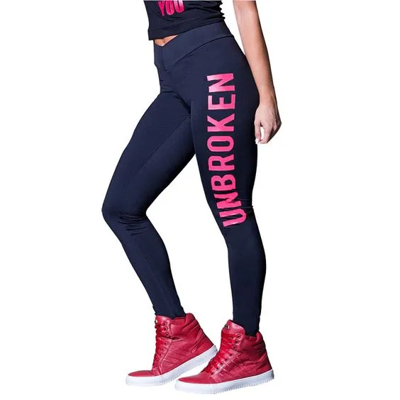 Leather Printed Sports Gym Leggings