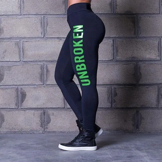 Leather Printed Sports Gym Leggings