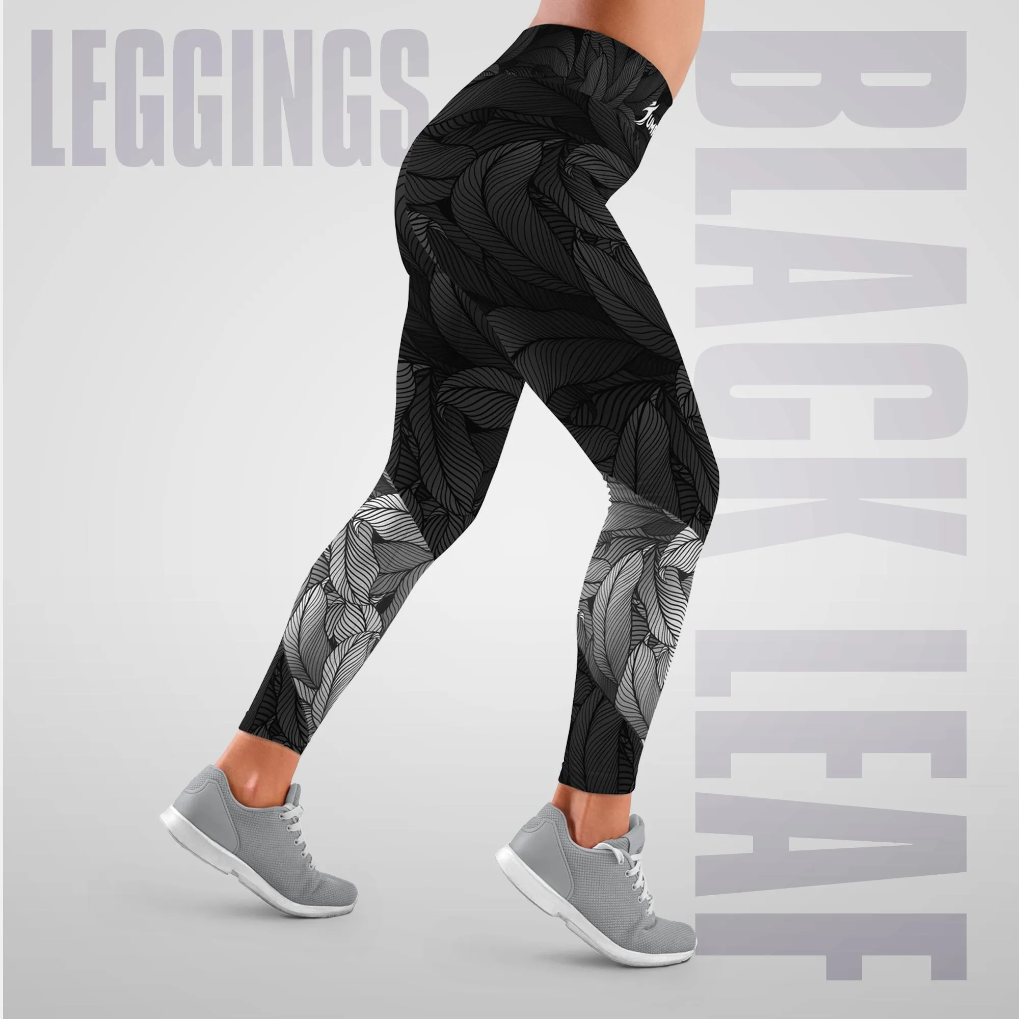 Leggings Black Leaf