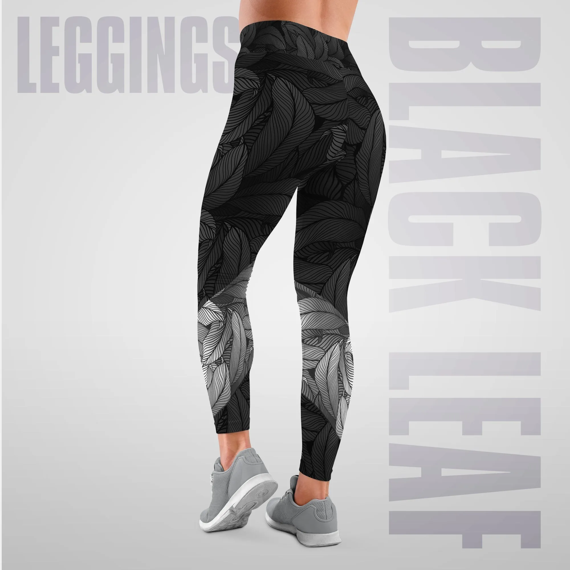 Leggings Black Leaf