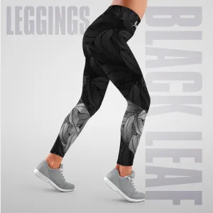 Leggings Black Leaf