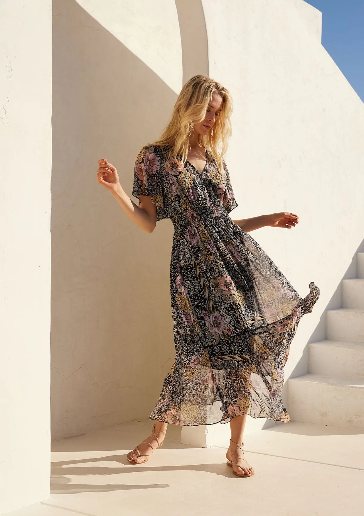 Leilani Patchwork Print Dress