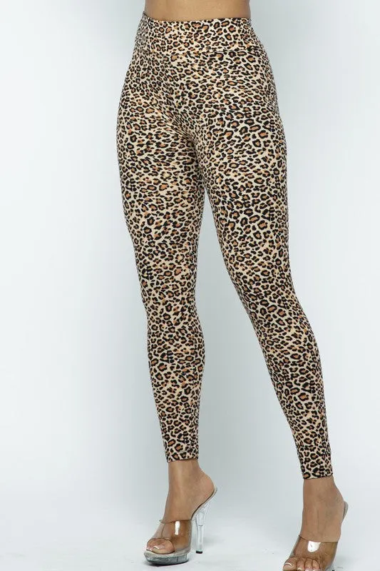 LEOPARD PRINT SKINNY LEGGINGS