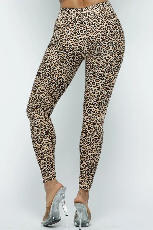 LEOPARD PRINT SKINNY LEGGINGS