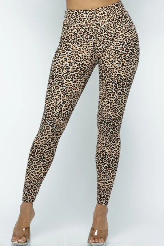 LEOPARD PRINT SKINNY LEGGINGS