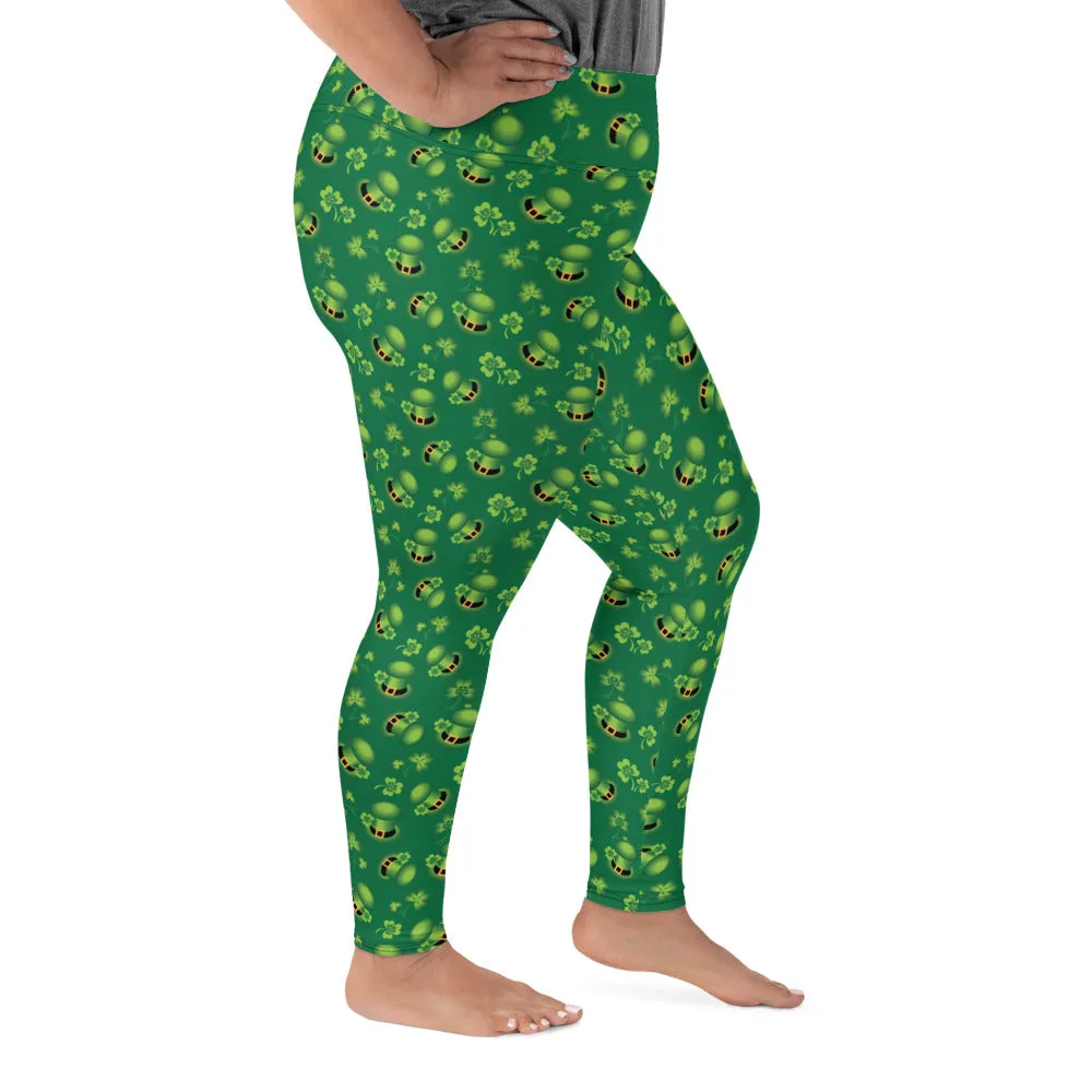 Leprechaun Hats Plus Size Leggings
