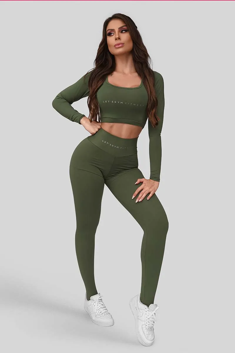 Let's Gym Army Green Legging