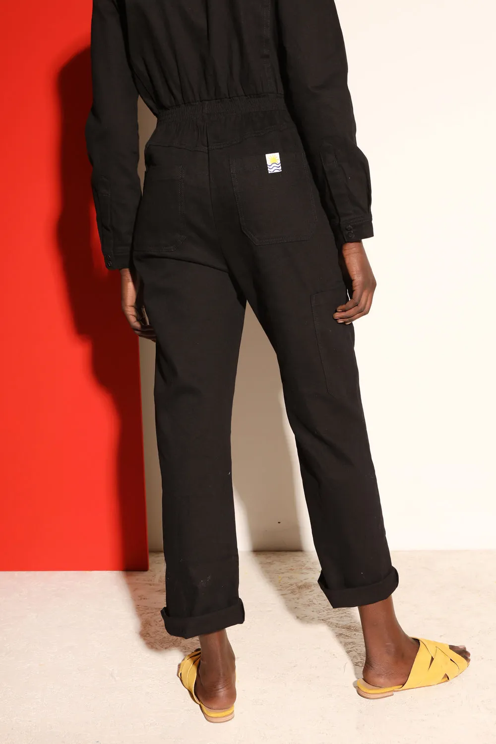 L.F.Markey Danny Longsleeve Stretch Drill Boilersuit Black